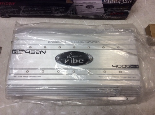 Lanzar Vibe Series Car Audio Amplifier 4,000 Watt, 4-Channel - Appears New - Lot 751