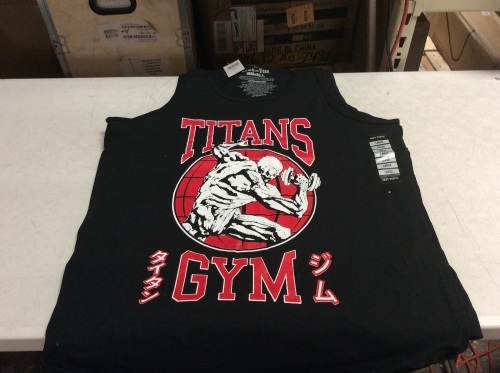 Lot of (4) Attack on Titan Armored Titan Gym Tanks, Large - Appear New  - Lot 764