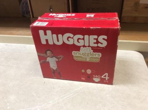 Huggies Little Snugglers Diapers, Size 4, 140 ct - New - Lot 765