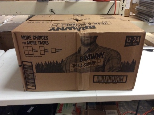 Brawny Tear-A-Square Paper Towels, 12 Rolls - New - Lot 771