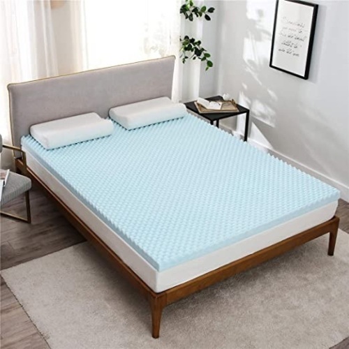 Milemont 3" Memory Foam Egg Crate Mattress Topper, Queen - Appears New in Damaged Box  - Lot 776