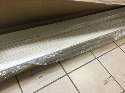 Cordless 2" Faux Wood Blinds, Fits Window Opening 70.25" x 60", White - Appears New  - Lot 777