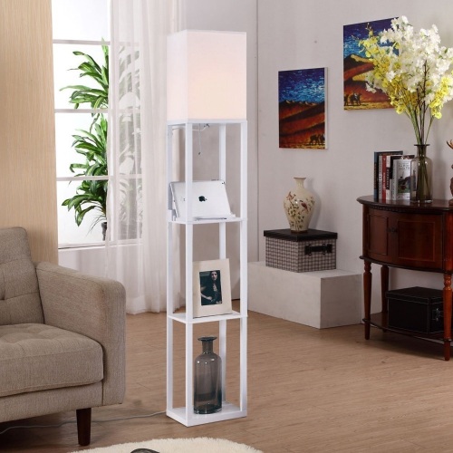 Brightech Maxwell LED USB Shelf Floor Lamp, Orchid White - Appears New - Lot 781