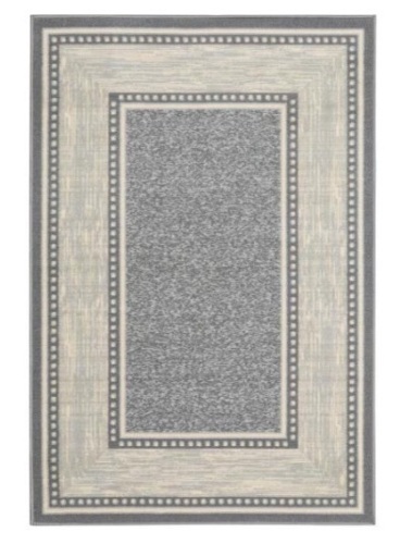 Ottohome Collection Contemporary Bordered Design Rug, Gray, 3' x 5' - Appears New - Lot 782
