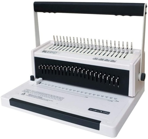 TruBind Comb-Binding Machine, 21 Holes for 19 Ring Combs and More, Manual Punch & Bind, 20 Page Punch Capacity TB-C20A - Appears New in Damaged Box, Untested  - Lot 821