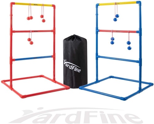 YardFine Ladder Toss Golf Game Set with 2 Targets, 6 Golf Bolas and Carrying Case - Appears New  - Lot 823