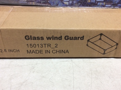 Fire Pit Glass Wind Guard, Unknown Size - Appears New  - Lot 827