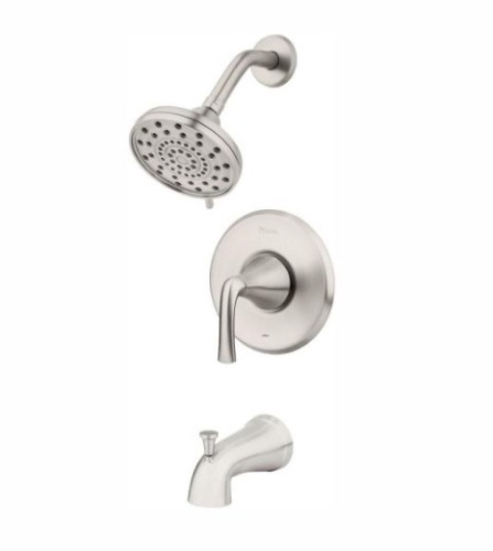 Ladera Single-Handle 3-Spray Tub and Shower Faucet in Spot Defense Brushed Nickel - Appears New - Lot 830