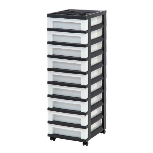 IRIS 9 Drawer Storage Cart with Organizer Top - Appears New  - Lot 832