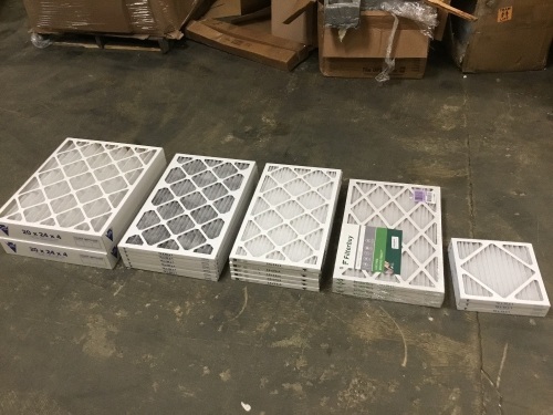 Lot of Various Size Air Filters, See Pics - Appear New - Lot 843