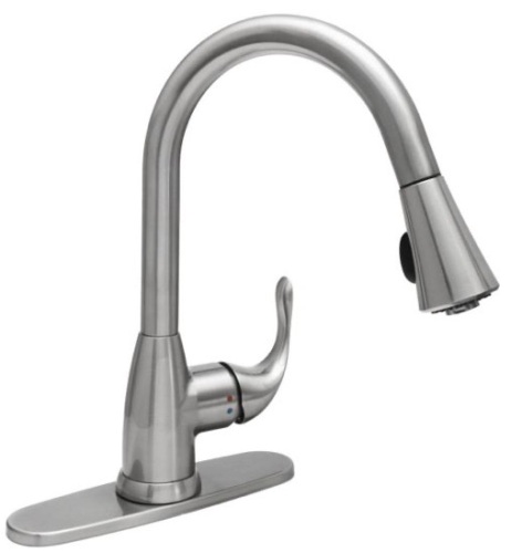 Glacier Bay Market Single-Handle Pull-Down Sprayer Kitchen Faucet in Stainless Steel - Appears New  - Lot 845