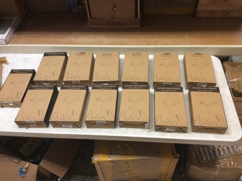 Lot of (13) LIMEIDE Square Metal Bird Feeders with Stand - Appear New - Lot 862