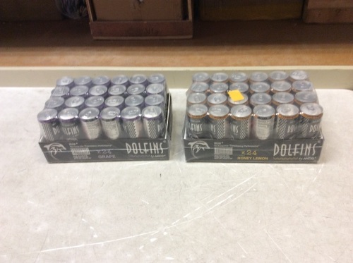 Lot of (2) Dolfins by AKCC Energy Drinks, Honey Lemon & Grape, 24 Pk - New - Lot 873