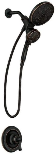Brecklyn Single-Handle 6-Spray 1.75 GPM Shower Faucet with Valve in Mediterranean Bronze - E-Comm Return, Appears New - Lot 890