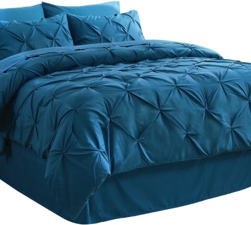 Bedsure Bed in a Bag Comforter Set, Full/Queen, Teal - Appears New  - Lot 896