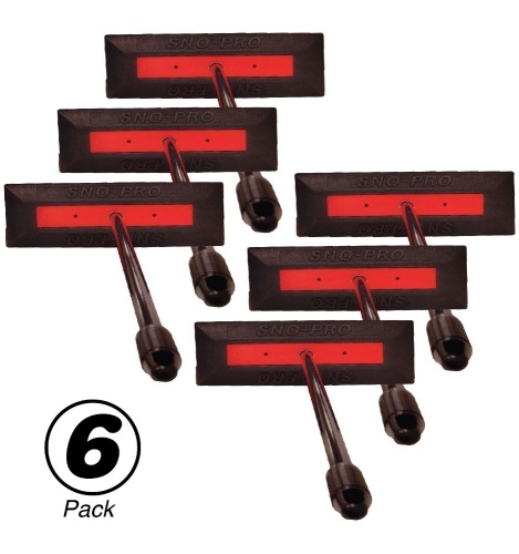 SnoBrum Sno Pro 48" Professional Grade Push-Broom Design Snow Remover For Vehicles, 6 Pack - Appear New  - Lot 1022