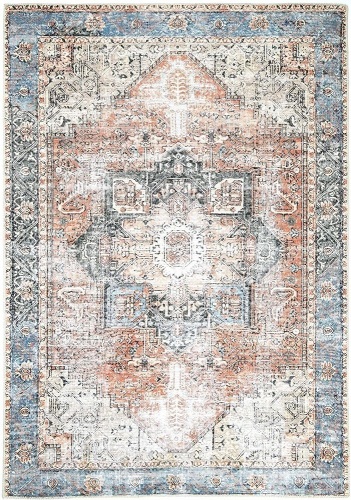 The Rug Collective Distressed Vintage Cezanne Terracotta Sky Area Rug, 5'2" x 7'6" - E-Comm Return, Appears New - Lot 1026