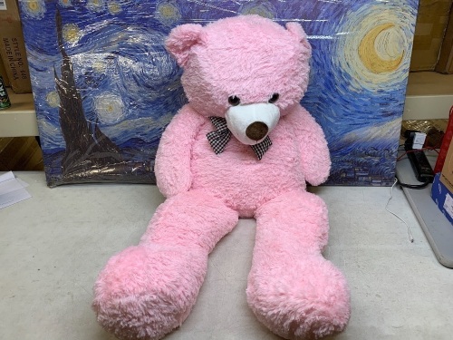 Giant Pink Stuffed Teddy Bear - E-Comm Return, Appears New  - Lot 1036