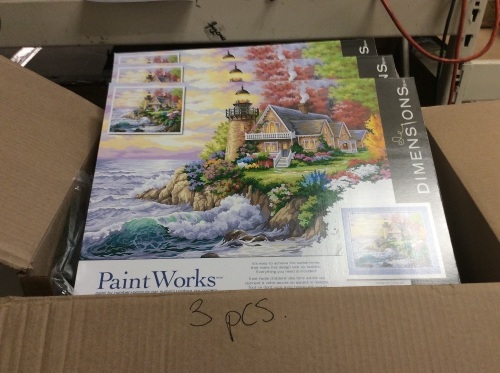 Lot of (3) PaintWorks Paint by Numbers Kits - Appear New  - Lot 1052