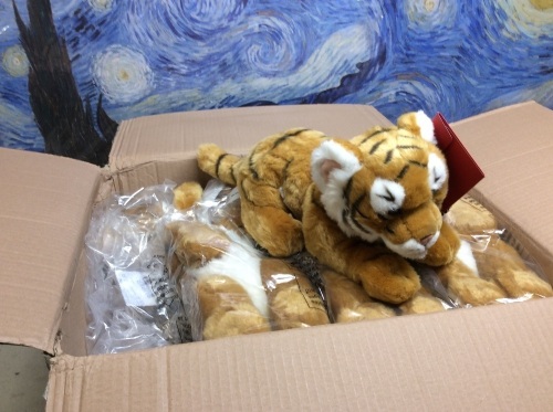Case of (8) FAO Schwarz 12" Toy Plush Tiger Cubs - Appears New - Lot 1087