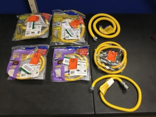 Lot of (7) BrassCraft Gass Connectors w/ Safety+Plus2 - E-Comm Returns - Lot 1099