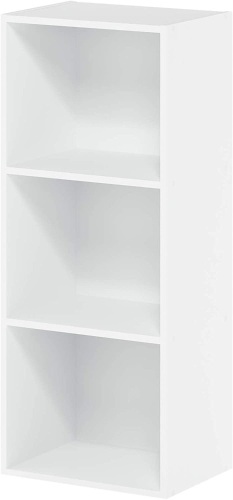 Furinno 3-Tier Open Shelf Bookcase, White - Appears New   - Lot 1105