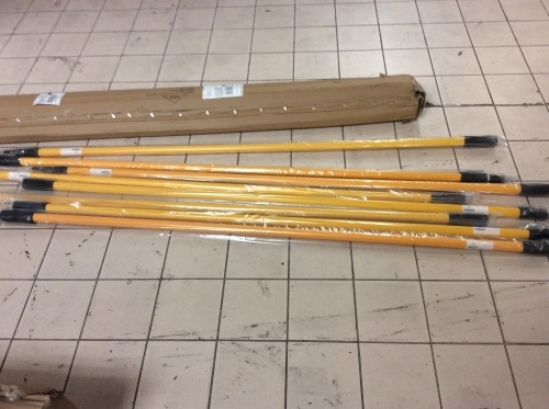 Lot of (8) Grainger Industrial Grade Heavy Duty Extension Poles, 6' to 12' - Appear New - Lot 1141