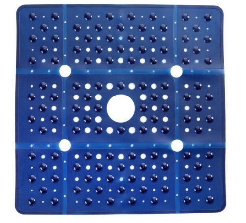 Slip X Solutions Extra Large Navy Square Shower Mat, 27" x 27" - Appears New - Lot 1149