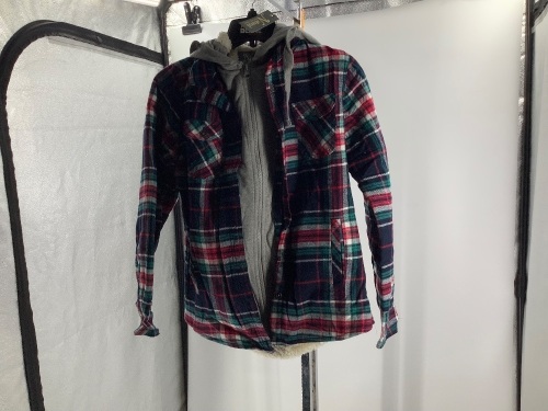 Natural reflections, Navy Plaid, Flannel, Small, Appears New  - Lot 307