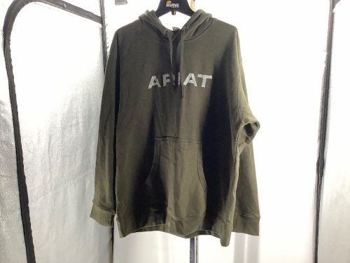 Ariat, Vertical Flag Hoodie Brine Olive, Mens XL, Appears New 