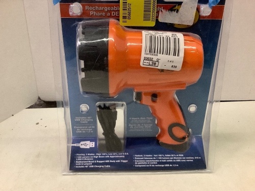 Rechargeable LED Spot Light, Untested, Appears New