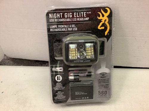 Night Gig Elite USB Rechargeable LED Headlamp, Appears New