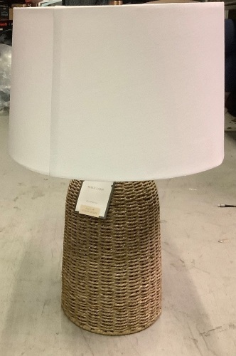Threshold Table Lamp, Appears New, Slight Bend in Shade