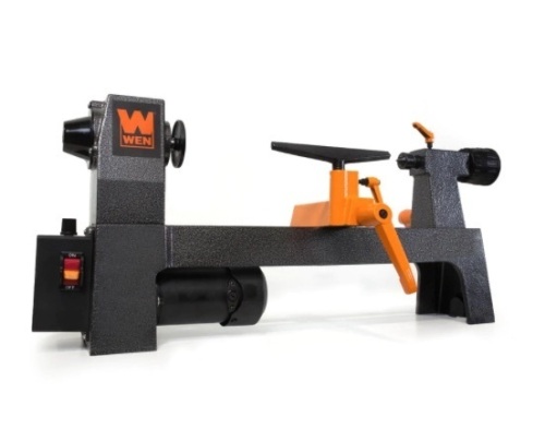 WEN 3421 3.2-Amp 8-Inch by 12-Inch Variable Speed Mini Benchtop Wood Lathe - Lot 16