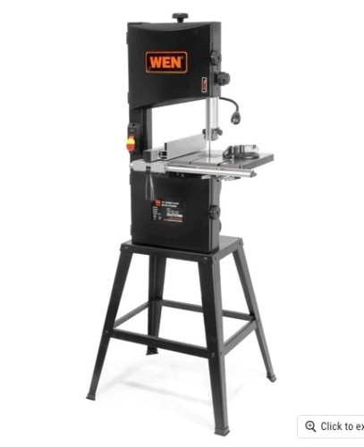 WEN 3962T 3.5-Amp 10-Inch Two-Speed Band Saw w/ Stand & Worklight - Lot 26