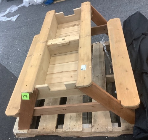 Wooden Picnic Table - No Top - Lot 173