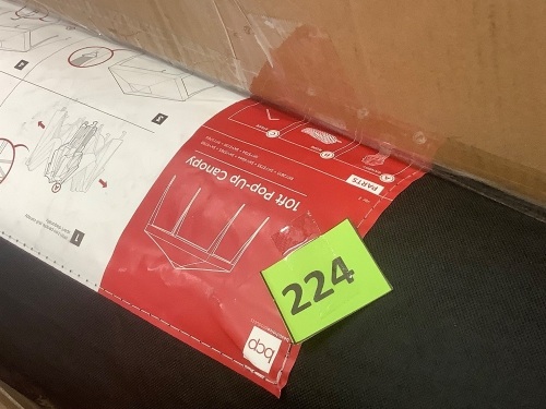 Outdoor Portable Pop Up Canopy Tent w/ Carrying Case, 10x10ft - Lot 224