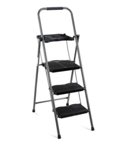 3-Step Folding Steel Ladder - Lot 566