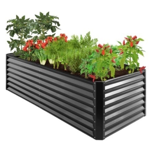 Outdoor Metal Raised Garden Bed, 8x4x2ft - Lot 569