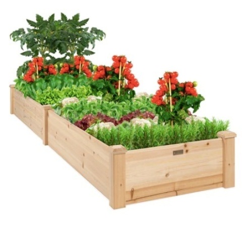 8x2ft Wooden Raised Garden Bed Planter - Lot 571