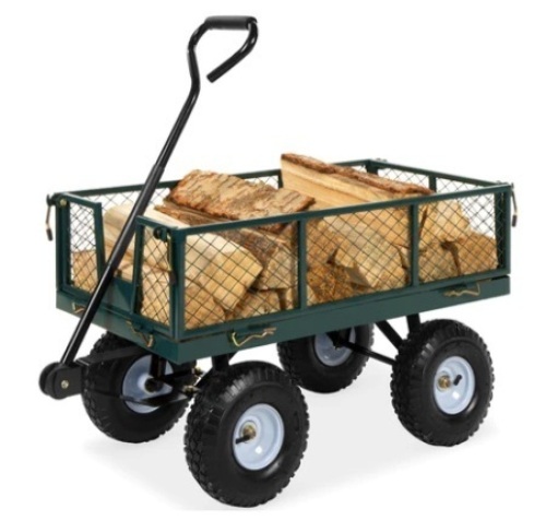 Steel Garden Utility Cart Wagon, Green - Lot 573