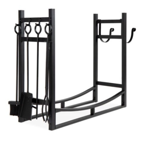 Steel Firewood Log Storage Rack & Tool Set, 34.25in - Lot 558