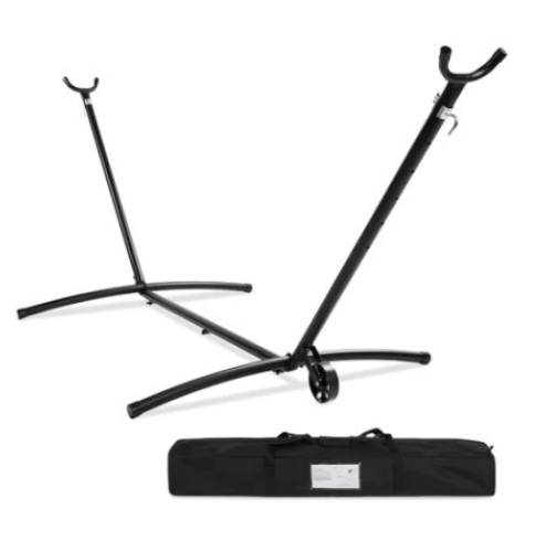 Portable Heavy-Duty Steel Hammock Stand w/ Built-In Wheel & Case, 9ft - Lot 560