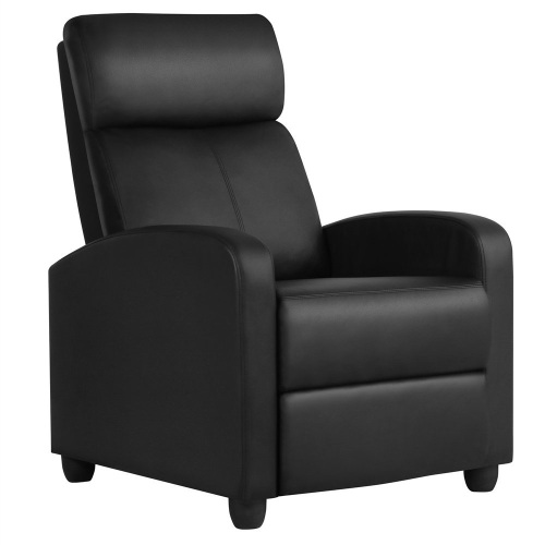 Single Faux Leather Recliner Chair Recliner Sofa Club Chair - Lot 410