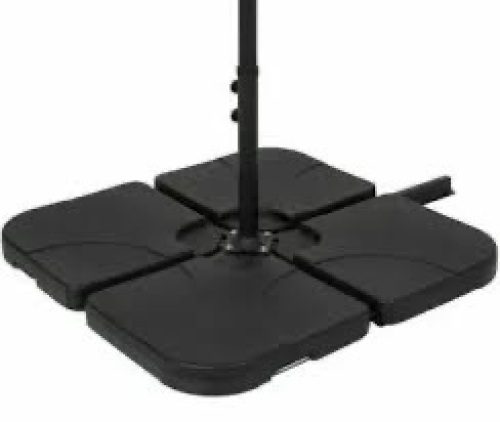 4-Piece Cantilever Offset Patio Umbrella Stand Square Base Plate Set - Lot 1061