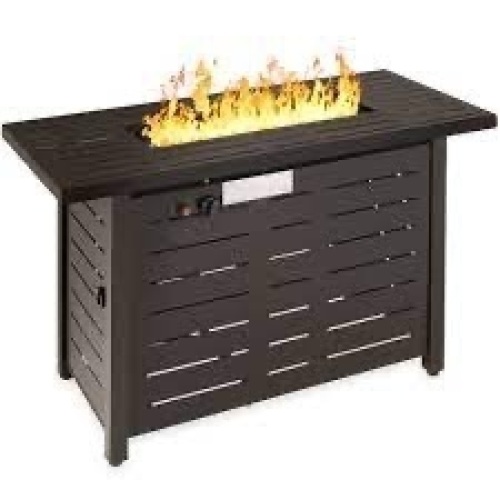 50,000 BTU Steel Propane Gas Fire Pit w/ Auto Ignition - 42in - Lot 1083