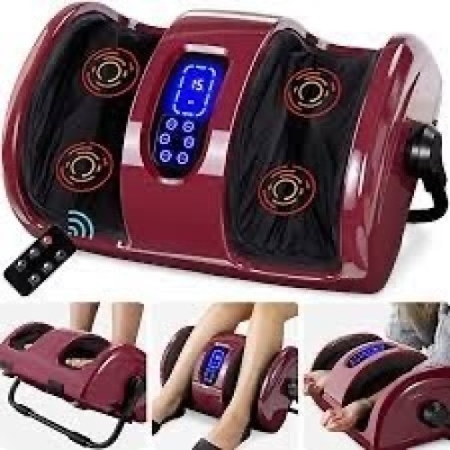 Reflexology Shiatsu Foot Massager w/ High-Intensity Rollers, Remote Control - Lot 1095