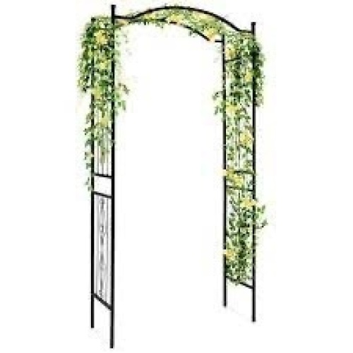 Steel Garden Arch Arbor Trellis for Climbing Plants - 92in - Lot 1113