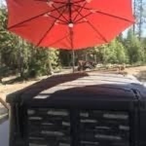 360-Degree Solar LED Cantilever Offset Patio Umbrella w/ Tilt - 10ft - Lot 1141