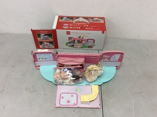 Camper Van Playset Pretend Play Dollhouse with Tiny Critters - Lot 1351